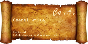 Cserei Arita névjegykártya